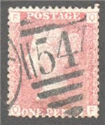 Great Britain Scott 33 Used Plate 197 - QF